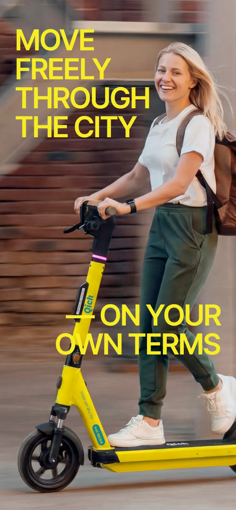 Move freely through the city — mobile banner